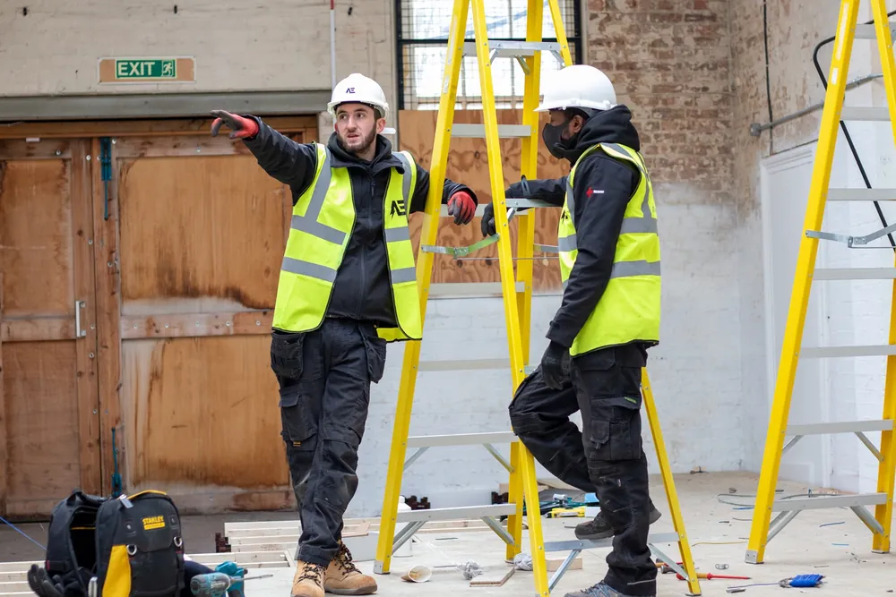 A Electric Solutions team on a London site